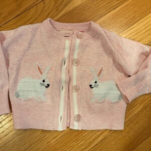 Pink Chicken Light Pink Bunny Knit Cardigan